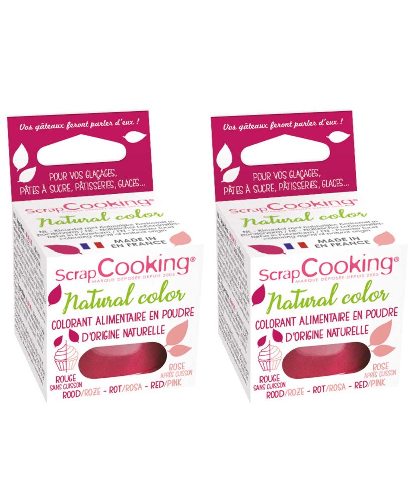 Colorante alimentario natural en polvo 20 g - rojo-rosa