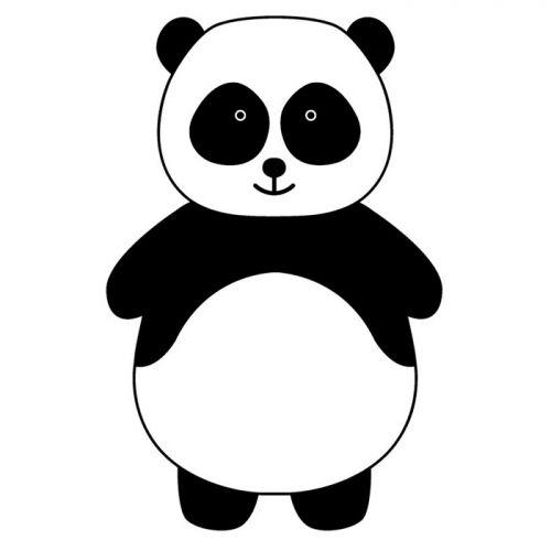 Sello de madera - Panda