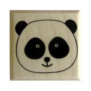 Sello de madera - Cabeza de panda