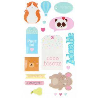 Puffies XL Stickers - Adorable Animals