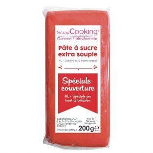 Pasta de azúcar de cobertura 200 g - Rojo