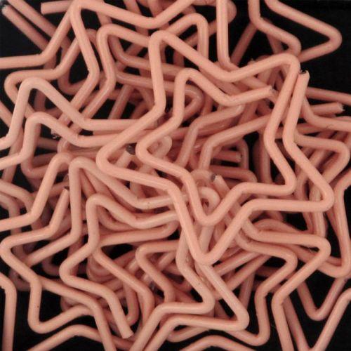 20 star paperclips - coral