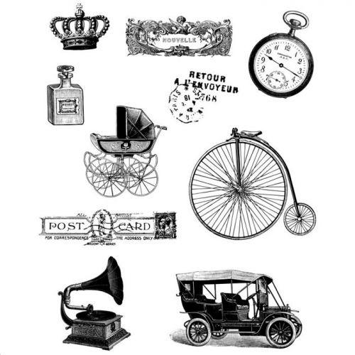Vintage Clear stamps - 14 x 18 cm