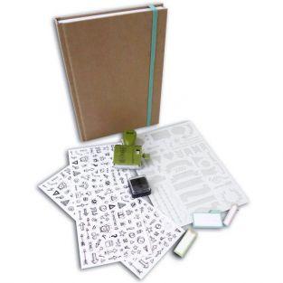DRAEGER Kit bullet journal complet - cahier, pochoir, stickers, tampons) -  Tout Le Scolaire