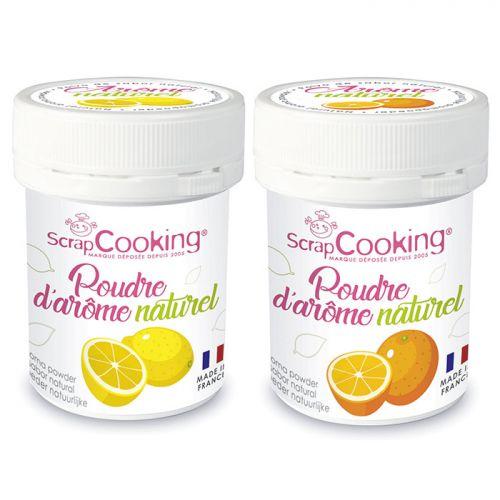Aromas alimentarios naturales en polvo 15 g x 2 - limón y naranja