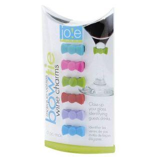 6 silicone glass markers - bow ties