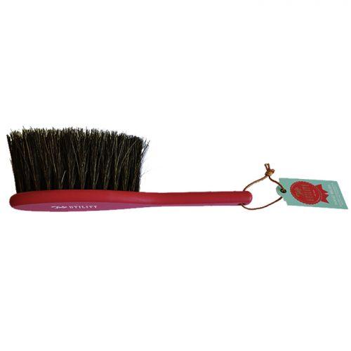 Vintage wooden dust brush by Tala - red