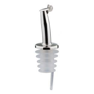Bottle pourer with cap for oil & vinegar - Stainless steel & silicone