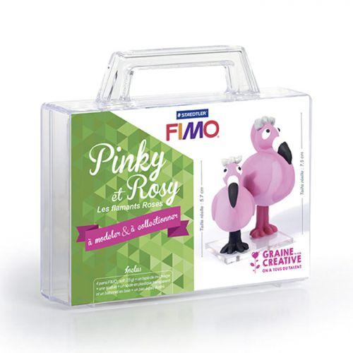 FIMO Box My first figurine - Pinky & Rosy the flamingos