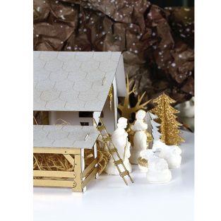 Cardboard Christmas crib to assemble 29 x 19 x 14 cm