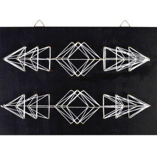 Coffret String Art - Tableau noir Flèches déco art filaire 22 x 22 cm