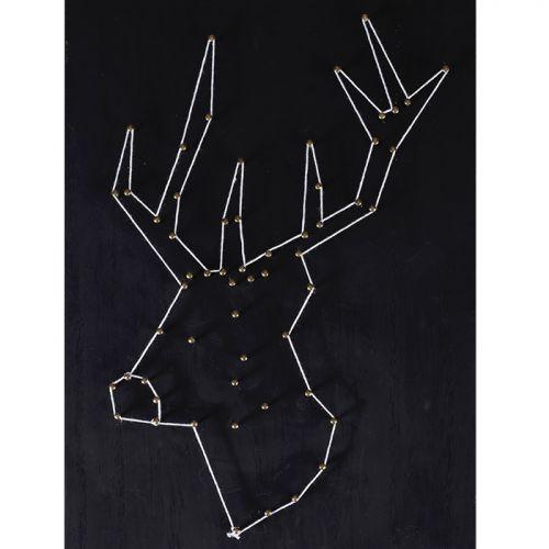 Set String Art - Blackboard Deer 22 Cm X 22 Cm