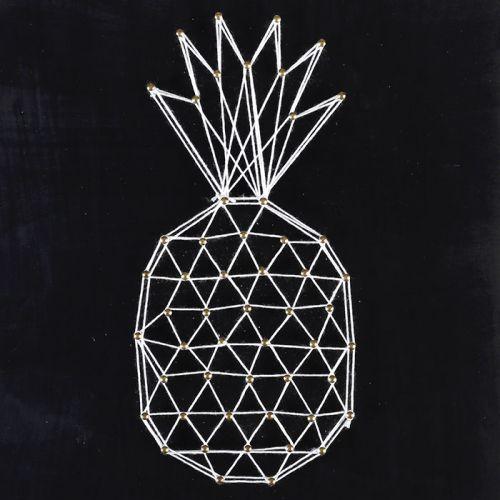 Set String Art - Blackboard Pineapple 22 cm x 22 cm