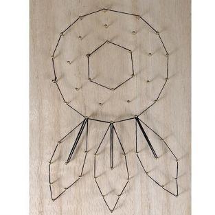 Cuadro de madera String Art - Atrapasueños 20 x 30 cm