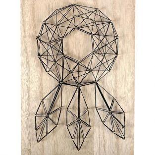 Cuadro de madera String Art - Atrapasueños 20 x 30 cm
