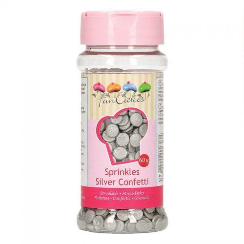 Confetti Sugar decorations 60 g - Silver