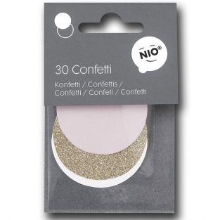 30 Confettis - pink & gold