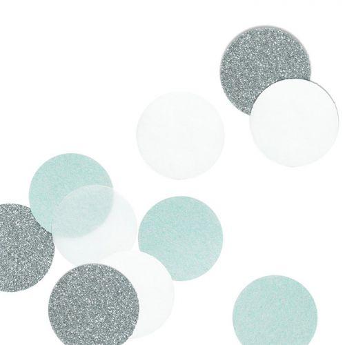 30 Confettis - silver & blue