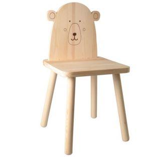 Chaise en bois pour enfant à peindre 29 x 57,5 cm - Petit Ourson