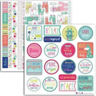 69 stickers pour scrapbooking - Lama Cool