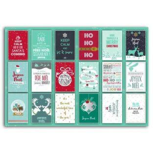 Bloc 18 cartes postales de Noël 10 x 15 cm