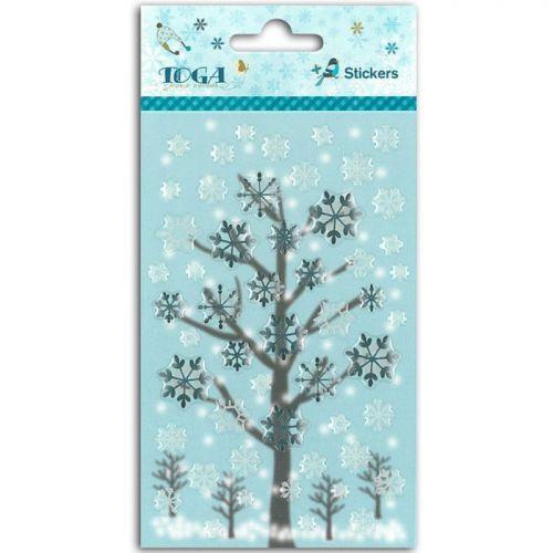 50 epoxy stickers for scrapbooking Winter games - Flakes
