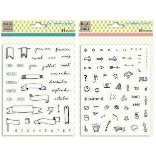 Set 30 clear stamps for Bullet Journal