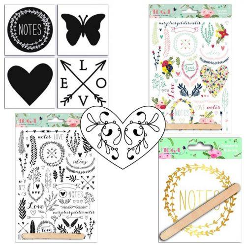 Lovely Flowers Kit - stamps, stickers & decals