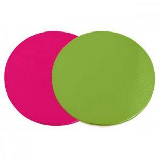 Cake boards - green & pink