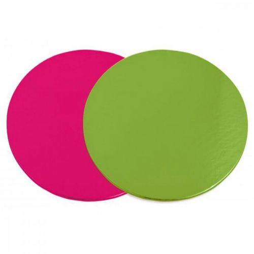 Discos para pasteles - rosa y verde