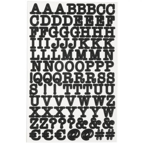 Alphabet & numbers Stickers - Black