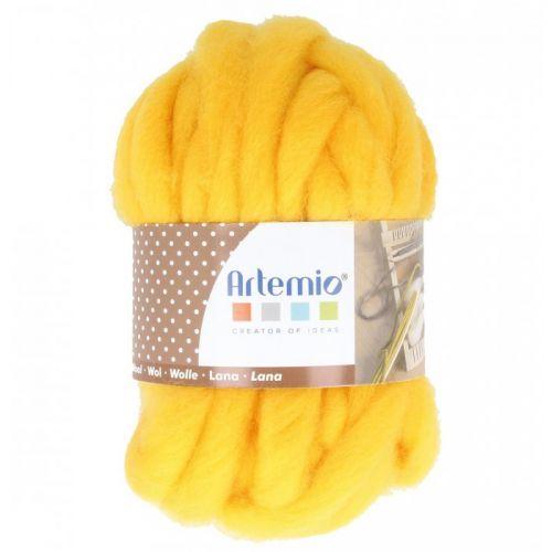 Bola de lana gruesa 10 m - 70 g - ocre amarillo