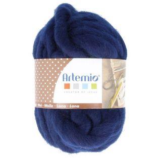 Pelote de laine épaisse 10 m - 70 g - bleu nuit