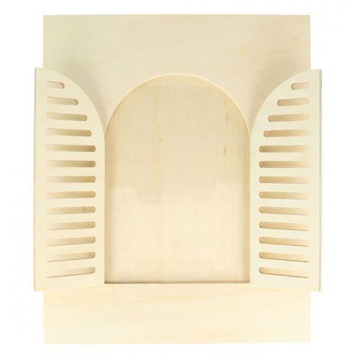 Wood picture frame 22 x 27 cm - Rounded window
