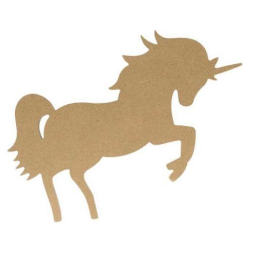 Unicorn mdf wooden silhouette - 15 cm