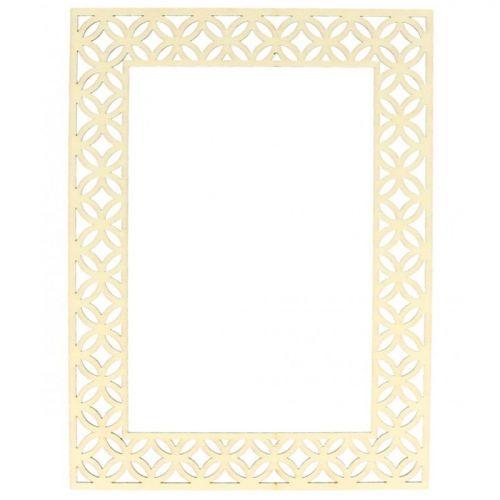 Wooden picture frame 16 x 21 cm - openwork outline