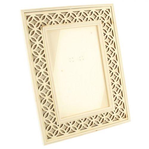 Wooden picture frame 16 x 21 cm - openwork outline