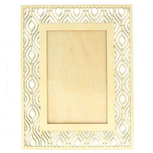 Wooden picture frame 17 x 22 cm - Ethnic outline