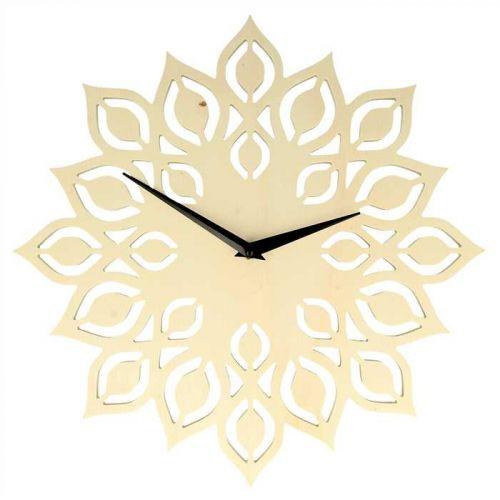 Wooden flower clock Ø 30 cm
