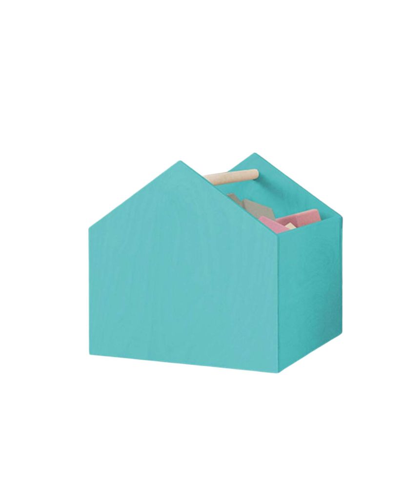 Boîte de rangement HOUSE turquoise