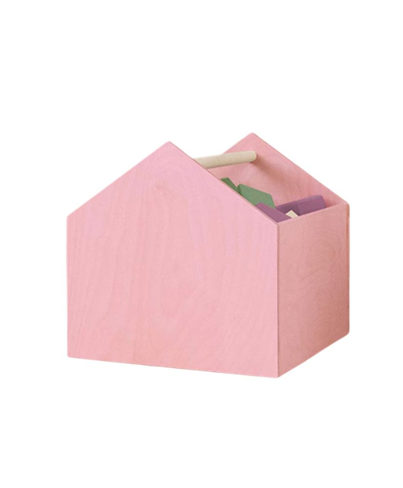 Caja de almacenaje HOUSE rosa
