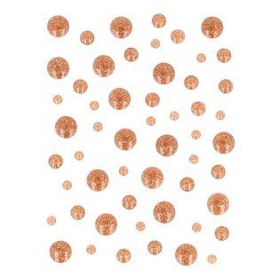 54 enamel drops - Glitter Copper