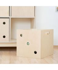 Boîte de rangement enfant en bois BOKS pour une étagère avec une poignée  rectangulaire - Turquoise, Livraison Rapide