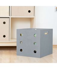 Boîte de rangement enfant en bois BOKS pour une étagère avec une poignée  rectangulaire - Turquoise, Livraison Rapide