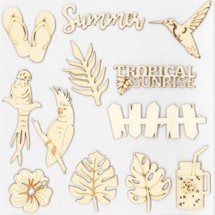 12 formas decorativas de madera - Paraíso tropical