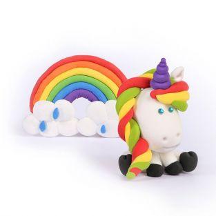 Caja de plastilina para niños - Celeste el pequeño unicornio