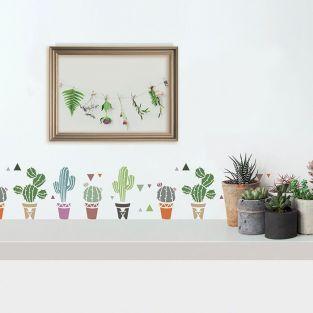 Plantilla de plástico 15 x 40 cm - Cactus