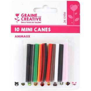 10 mini FIMO canes to slice 5 x 0.5 cm - Animals