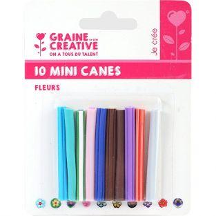 10 mini FIMO canes to slice 5 x 0.5 cm - Flowers