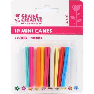 10 mini FIMO canes to slice 5 x 0.5 cm - Knots & stars